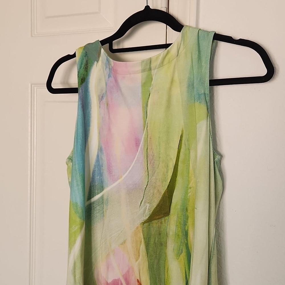 Claire Desjardins Floral Sleeveless Dress Sz Large - Picture 3 of 10